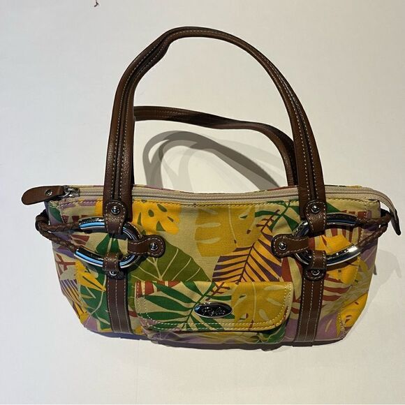 Relic by Fossil Shoulder Handbag Medium Size Yellow/Green Multi floral - Picture 6 of 14